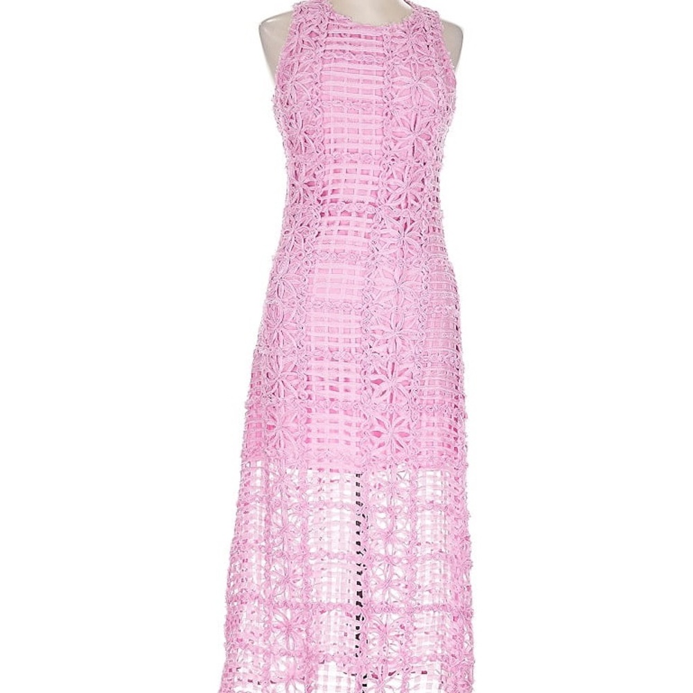 Endless Rose Pink Textured Midi Dress
